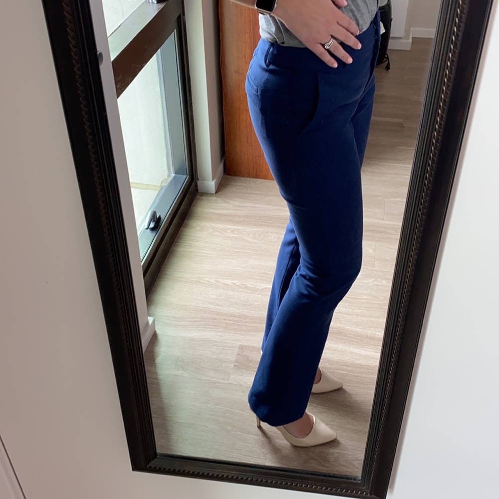 Navy Blue Express Columnist Barely Boot Midrise - image 2